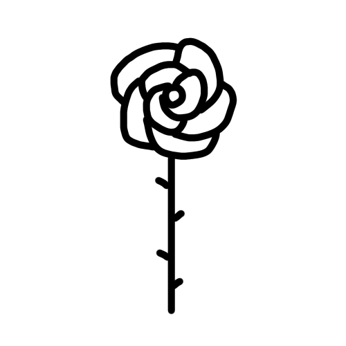 薔薇　イラスト　シンプル　書き方