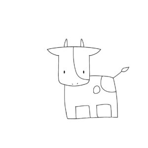 牛のイラストの簡単な書き方は かわいい牛を描いてみよう ゆめまがイラスト描き方