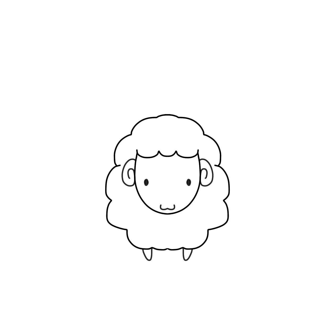 羊　イラスト　簡単　書き方
