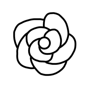 薔薇のイラストのシンプルな書き方は 子どもでも簡単に描けるバラ ゆめまがイラスト描き方
