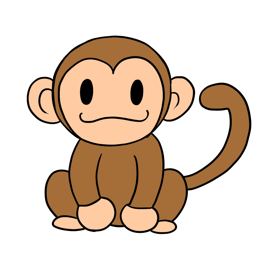 猿のイラストを手書きで簡単に描く方法 かわいいサルの書き方講座 ゆめまがイラスト描き方